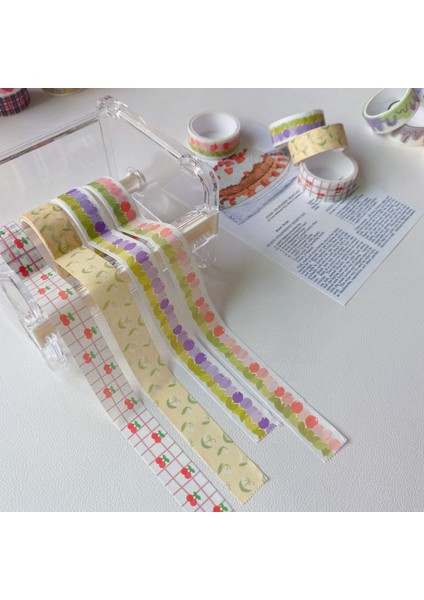 1 Adet B Tarzı 1 Adet Girly Heart Lale Ekose Washi Bant Scrapbooking Dıy Dergisi Sevimli Kiraz Planlayıcısı Maskeleme Bandı Kağıt Günlüğü Kırtasiye Sticker (Yurt Dışından) indirimleri