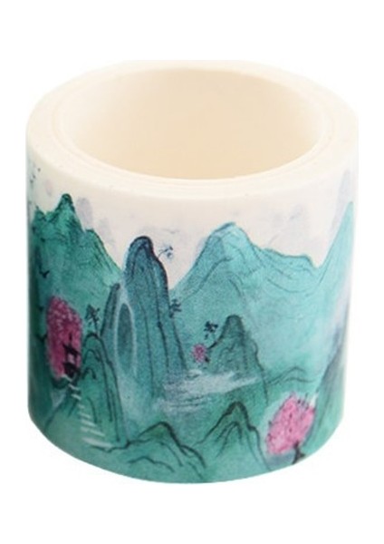 Stil7 Stili Çin Manzara Çiçekler Bitkiler Vintage Manzara Dekorasyon Washi Bant Dıy Planlayıcısı Günlüğü Scrapbooking Maskeleme Bandı (Yurt Dışından) fırsatları