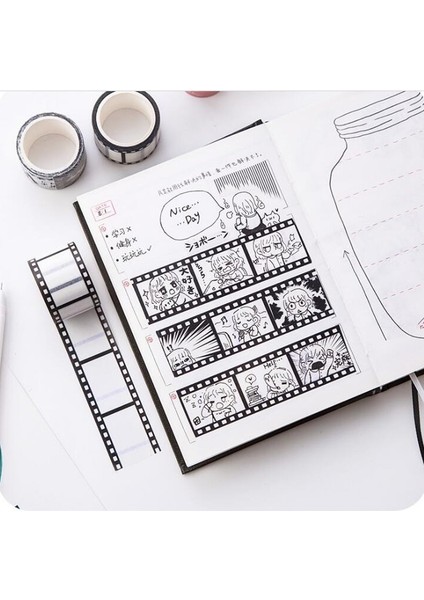 Washi Bant Kendin Yap Etiket Decoratieve Afplakband 10 M Etiket Afplakband El Hesabı Bandı (Yurt Dışından) modelleri