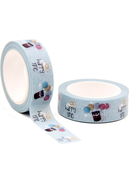 A370 Stili 2021 Yeni M Kedi Paws Küçük Kalp Panda Hayvan Balon Fil Mavi Balina Dekoratif Washi Bant Scrapbooking Maskeleme Bandı (Yurt Dışından)