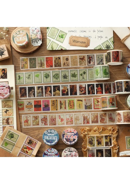 No.3 Tarzı 3cm * 2m Retro Bahçe Serisi Washi Bant Yapışkan Bant Dıy Scrapbooking Sticker Etiket Maskeleme Bandı Washi Bant (Yurt Dışından)