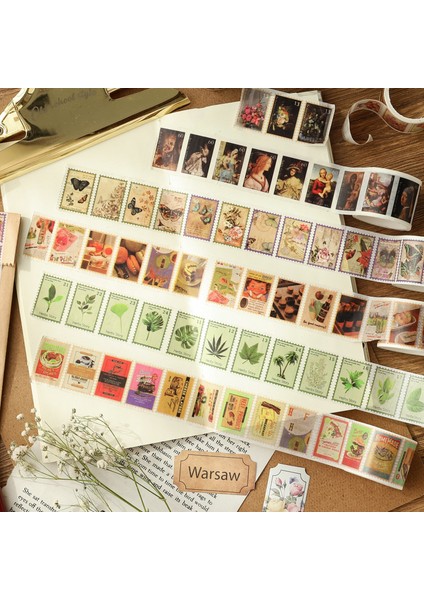 No.3 Tarzı 3cm * 2m Retro Bahçe Serisi Washi Bant Yapışkan Bant Dıy Scrapbooking Sticker Etiket Maskeleme Bandı Washi Bant (Yurt Dışından)