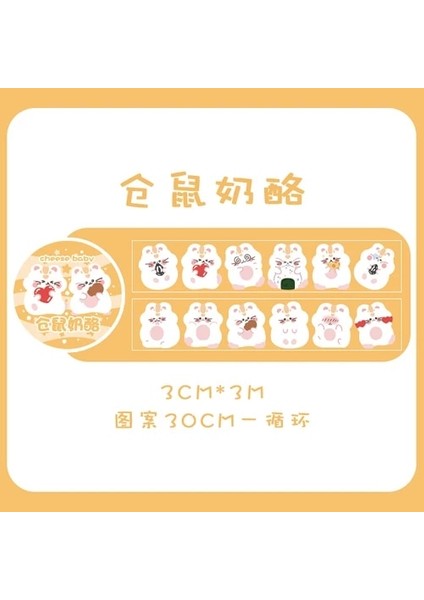 G Tarzı Ayı Tavşan Fantasia Serisi Maskeleme Washi Bant Sevimli Hayvan Sanat Dekoratif Yapışkan Bant Scrapbooking Sticker Etiket Kırtasiye (Yurt Dışından)