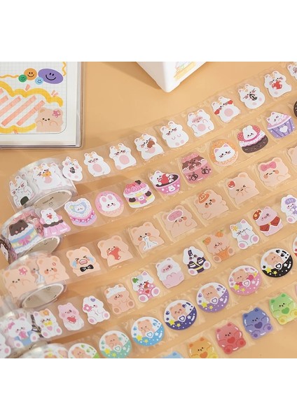 G Tarzı Ayı Tavşan Fantasia Serisi Maskeleme Washi Bant Sevimli Hayvan Sanat Dekoratif Yapışkan Bant Scrapbooking Sticker Etiket Kırtasiye (Yurt Dışından) fırsatları