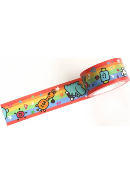 Gökkuşağı Hayvanlar Tarzı 20MM Sevimli Washi Bant Japon Totoro Rilakkuma Dekoratif Bant Çiçekler Sumikko Gurarapbooking Kawaii Izgara Yapışkan Bant (Yurt Dışından)