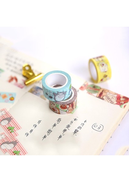 Gökkuşağı Hayvanlar Tarzı 20MM Sevimli Washi Bant Japon Totoro Rilakkuma Dekoratif Bant Çiçekler Sumikko Gurarapbooking Kawaii Izgara Yapışkan Bant (Yurt Dışından) modelleri