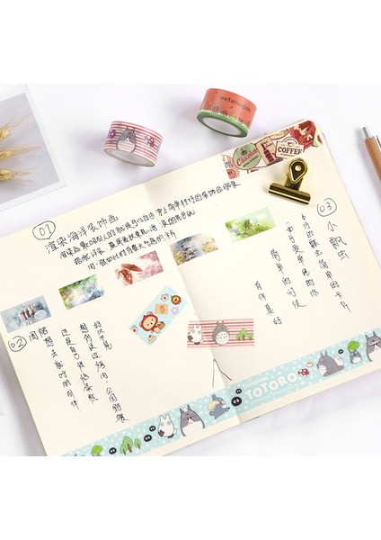 Gökkuşağı Hayvanlar Tarzı 20MM Sevimli Washi Bant Japon Totoro Rilakkuma Dekoratif Bant Çiçekler Sumikko Gurarapbooking Kawaii Izgara Yapışkan Bant (Yurt Dışından) fırsatları