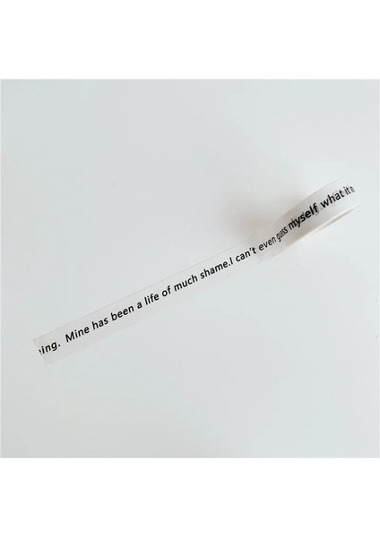 C Stili Korean Ins Siyah Beyaz Ingilizce Yapışkanlı Washi Bant Basit Stil Dama Tahtası Manuel Kırtasiye Dekoratif Bant Mühür Sticker 5m (Yurt Dışından) fırsatları