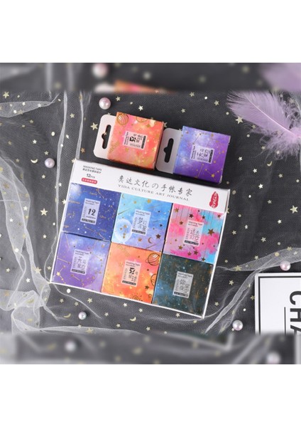 Washi Bant Stili L Beden Washi Bant ve Etiketler Scrapbooking Maskeleme Bandı 5m Adesiva Sortidos Altın Yaprak Papeleria Karalama Defteri Yıldızlı Gökyüzü Sevimli Etiket (Yurt Dışından) modelleri