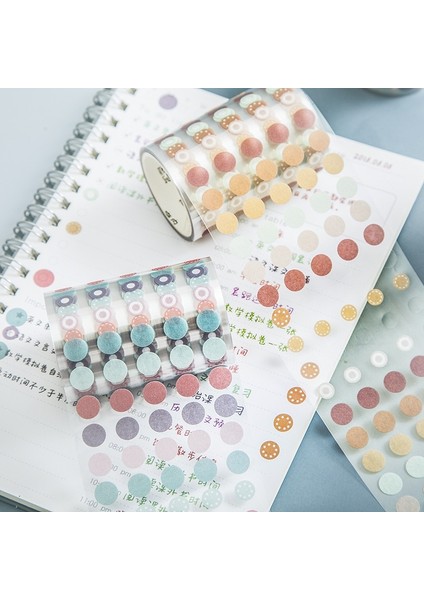 No.6 Tarzı Rulo Noktalar Washi Bant Yuvarlak Çıkartmalar Diy Dekoratif Günlük Planlayıcısı Scrapbooking Photo Ablums Için Nokta Çıkartmalar (Yurt Dışından) indirimleri
