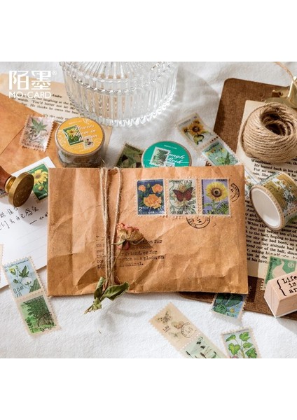 H Tarzı Filateli Müzesi Serisi Maskeleme Washi Bant Eski Seyahat Damgası Dekoratif Yapışkan Bant Decora Diy Scrapbooking Sticker Etiket (Yurt Dışından) indirimleri