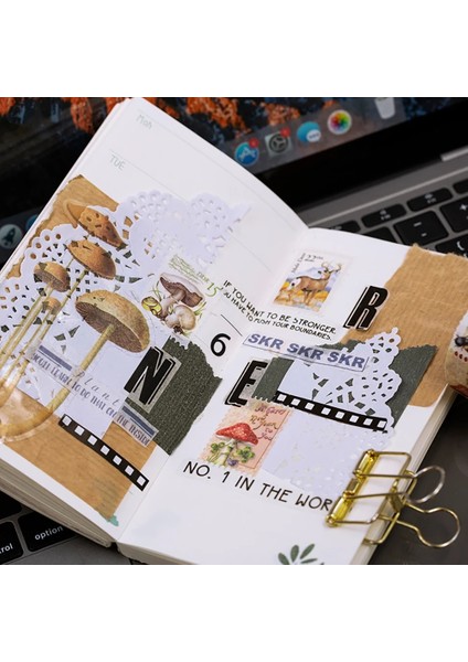 J Tarzı Journamm 8 Tasarımlar Retro Postane Bitki Mermi Günlük Kaydı Damga Bantları Scrapbooking Deco Etiket Maskeleme Bantları Kırtasiye Bandı (Yurt Dışından) fırsatları