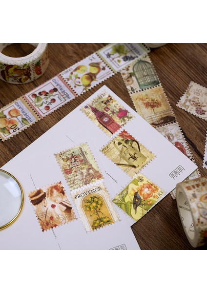 J Tarzı Journamm 8 Tasarımlar Retro Postane Bitki Mermi Günlük Kaydı Damga Bantları Scrapbooking Deco Etiket Maskeleme Bantları Kırtasiye Bandı (Yurt Dışından) indirimleri