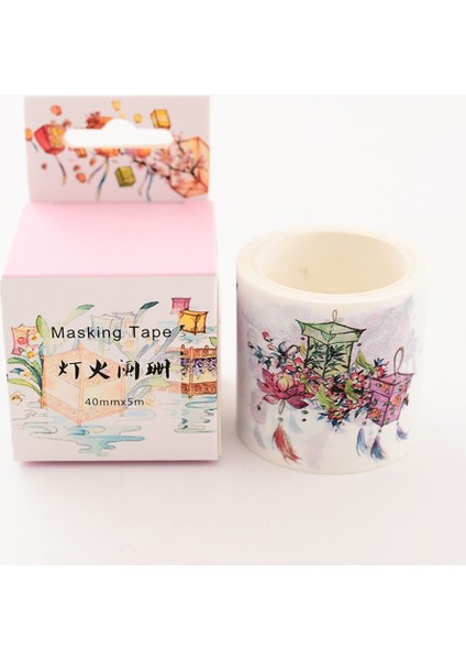 Stil3 Stili Ese Manzara Çiçekler Bitkiler Vintage Manzara Dekorasyon Washi Bant Dıy Planlayıcısı Günlüğü Scrapbooking Maskeleme Bandı (Yurt Dışından)