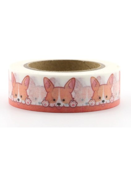 15MM * 10M Sevimli Köpek Maskeleme Washi Bant Dekoratif Yapışkan Bant Decora Diy Scrapbooking Sticker Etiket (Yurt Dışından) fiyatları