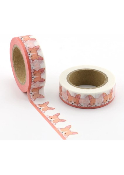 15MM * 10M Sevimli Köpek Maskeleme Washi Bant Dekoratif Yapışkan Bant Decora Diy Scrapbooking Sticker Etiket (Yurt Dışından) fırsatları