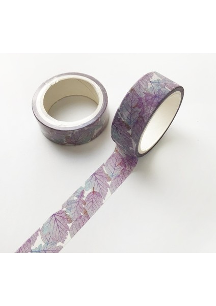 Mor Damarlar Tarzı 1 Adet Kawaii Karikatür Dekorasyon Bandı Kağıt Washi Maskeleme Bandı Yaratıcı Dıy Scrapbooking Bandı 15MM * 5m Sabit Okul Malzemeleri (Yurt Dışından)
