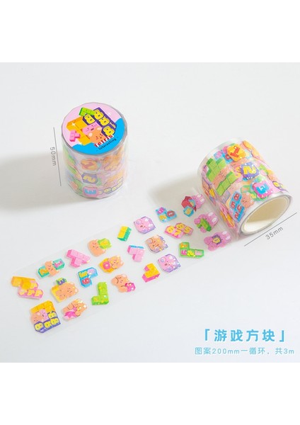 E Stili Kawaii Karikatür Ayı Günlük Yaşam Maskeleme Washi Bant Sanat Dekoratif Yapışkan Bant Diy Scrapbooking Sticker Etiket Kore Kırtasiye (Yurt Dışından) fiyatları