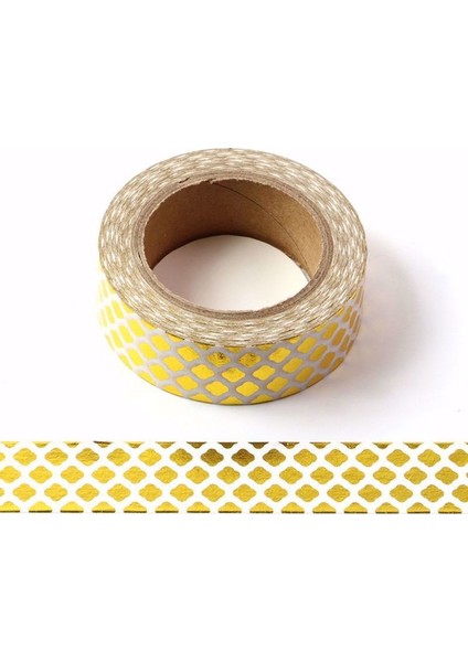 G35 Stili 1 Adet Yüksek Li Altın Folyo 10M Kağıt Bant Nokta, Şerit, Ananas, Kalp Noel Dekoratif Washi Bant Altın Washi Bant (Yurt Dışından)