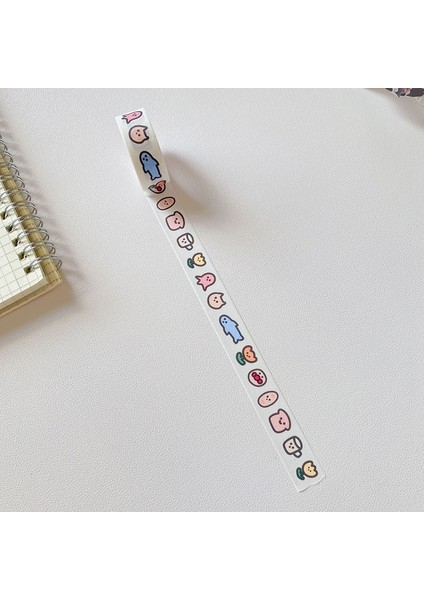 D Stili Sevimli Karikatür Ayı Kiraz Aşk Ekose Washi Bantlar Dekorasyon Scrapbooking Dıy Günlüğü Albümü Kolaj Maskeleme Bandı Kırtasiye (Yurt Dışından)