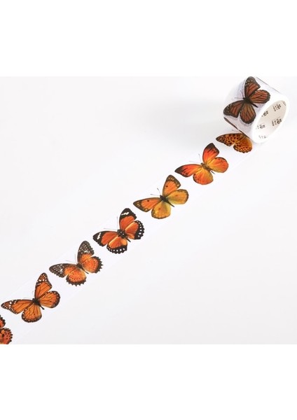 H Tarzı Sevimli Renk Kelebek Koleksiyonu Serisi Maskeleme Washi Bant Dekoratif Yapışkan Bant Decora Diy Scrapbooking Sticker Etiket (Yurt Dışından)