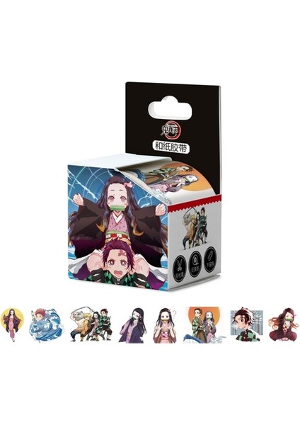 Douzi Tarzı 4CMX5M Japon Animasyon Maskeleme Muslukları Washi Bant Etiketler Scrapbooking Anime Severler Otaku Kültür Sevimli Kırtasiye (Yurt Dışından)