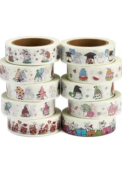 A429 Stili Yeni mm x 10M Kahve Ayçiçeği Mezuniyet Yumurtalı Cüceler Paskalya Washi Bant Karalama Defteri Maskeleme Yapıştırıcı Washi Bant (Yurt Dışından) fiyatları