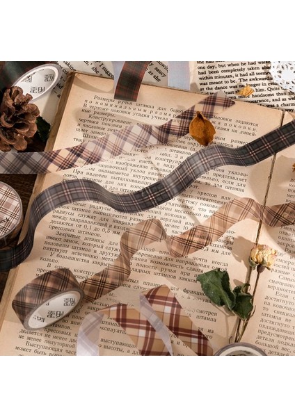 B Tarzı Dimi Retro Temel Kafes Dekoratif Maskeleme Bandı Tek Washi Bantlar Scrapbooking Dıy Dekorasyon Yaratıcı Etiket Etiket (Yurt Dışından) modelleri