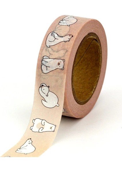 NO.514 Tarzı Dekor Washi Bant Hayvan Seti Llamas Köpek Kedi Flamingo Fil Kutup Ayısı Kuşlar Dıy Maskeleme Bantları Okul Ofis Malzemeleri (Yurt Dışından)