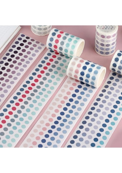 O Tarzı Temel Eleman Dekoratif Maskeleme Bandı Renkli Nokta Washi Bant Diy Scrapbooking Washi Etiket Etiket Japon Kırtasiye (Yurt Dışından) indirimleri