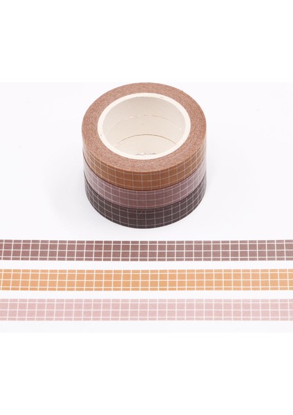 No.1 Tarzı Lot Renk Izgarası Washi Bant Seti Yapışkan Bant Dıy Scrapbooking Sticker Etiket Japon Maskeleme Bandı (Yurt Dışından) modelleri