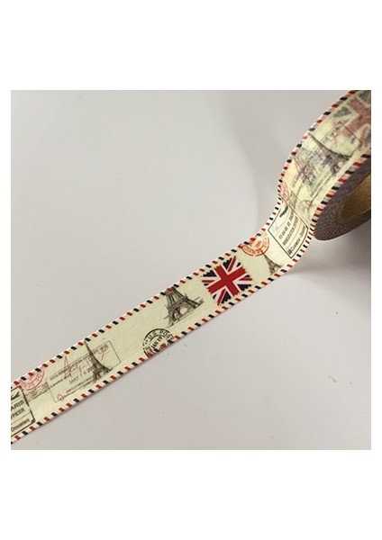 NO.1730 Tarzı S Beden Jiataihe Vintage Washi Bant Vintage Eyfel Kulesi Dıy Dekoratif Scrapbooking Planlayıcısı Maskeleme Bandı Yapışkan Bant Etiket Sticker S (Yurt Dışından) indirimleri
