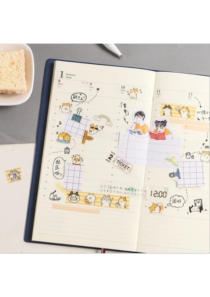 Köpek Stili Sevimli Hayvanlar Yuvarlak Hayvan Panda Penguen Rakun Kedi Washi Bant Yapışkan Bant Dıy Scrapbooking Sticker Etiket Maskeleme Bandı (Yurt Dışından) indirimleri