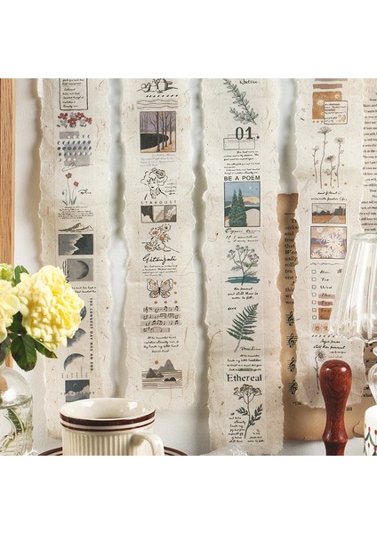 No.10 Tarzı 1 Adet Vintage Washi Bant Kelebek Çiçek Maskeleme Bandı Ağacı Bitki Scrapbooking Dıy Günlüğü Önemsiz Dergisi Malzemeleri 30* (Yurt Dışından)
