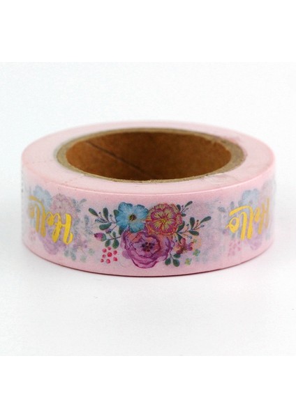 Numara. 162 Tarzı 10 M Sevimli Çapraz Yapraklar Kalpler Altın Varak Washi Bant Kağıt Scrapbooking Maskeleme Bandı Yapışkanlı Etiket Dekoratif Kırtasiye Bantları (Yurt Dışından)