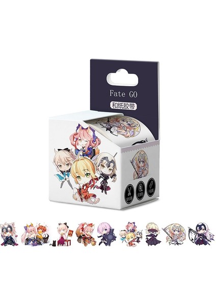 Fatego Stili 4CMX5M Japon Animasyon Maskeleme Muslukları Washi Bant Etiketler Scrapbooking Anime Severler Otaku Kültür Sevimli Kırtasiye (Yurt Dışından)