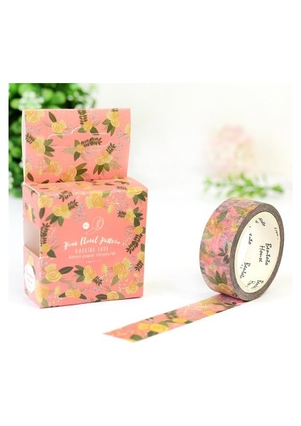 No.18 Tarzı Romantik Kiraz Çiçeği Dekorasyon Washi Bant Dıy Karalama Defteri Sevimli Çiçek Tüy Etiket Kawaii Maskeleme Bandı Okul (Yurt Dışından)