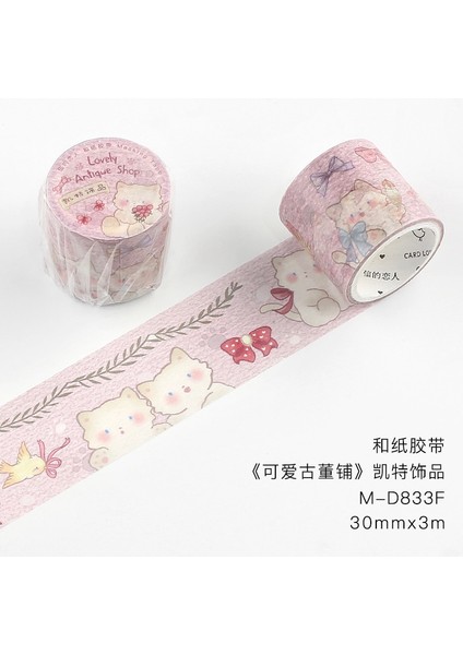 D Stili Sevimli Antika Dükkanı Serisi Maskeleme Washi Bant Kawaii Ayı Tavşan Dekoratif Yapışkan Bant Decora Diy Scrapbooking Sticker Etiket (Yurt Dışından) fiyatları