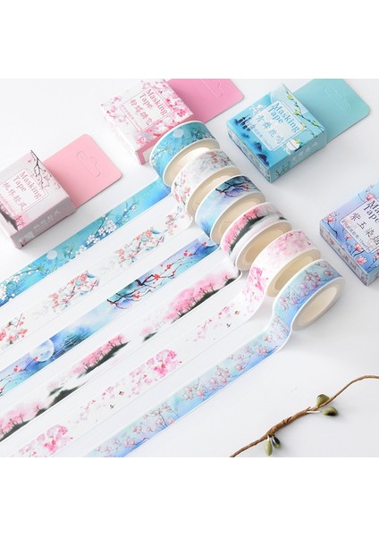 No.5 Tarzı Çiçek Düşer ve Darbe Dekoratif Washi Bant Dıy Scrapbooking Maskeleme Bandı Okul Ofis Tedarik Escolar Papelaria (Yurt Dışından)