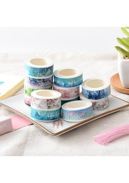 No.5 Tarzı Çiçek Düşer ve Darbe Dekoratif Washi Bant Dıy Scrapbooking Maskeleme Bandı Okul Ofis Tedarik Escolar Papelaria (Yurt Dışından)