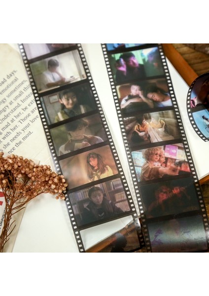 No.1 Tarzı Retro Edebi Film Serisi Washi Bant Kawaii Yapışkan Bant Dıy Scrapbooking Sticker Etiket Japon Maskeleme Bandı (Yurt Dışından) fırsatları