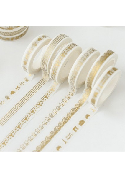 No.5 Tarzı Sevimli Yaratıcı Baskı Altın Bant Defter Çıkartması Dekoratif Bant Washi Bant Okul Malzemeleri JD39 (Yurt Dışından)