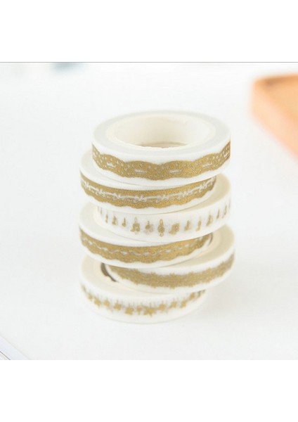 No.5 Tarzı Sevimli Yaratıcı Baskı Altın Bant Defter Çıkartması Dekoratif Bant Washi Bant Okul Malzemeleri JD39 (Yurt Dışından) indirimleri