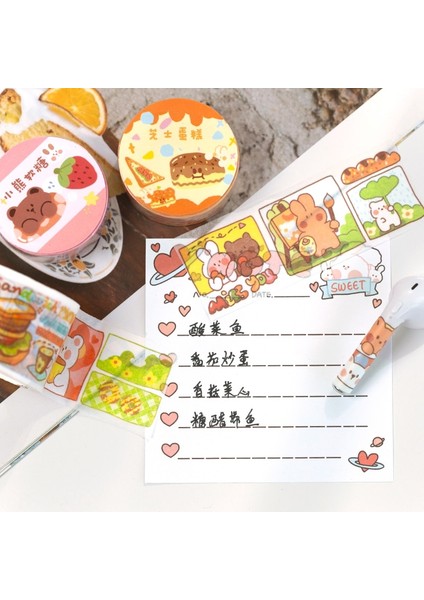 Bifeng Shop No.15 Tarzı Renkli Peri Masalı Kasaba Kawaii Planlayıcısı El Kitabı Dekoratif Washi Maskeleme Bandı Okul Malzemeleri Kore Kırtasiye Albümü Çıkartmalar (Yurt Dışından)