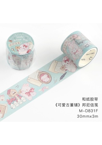 B Tarzı Sevimli Antika Dükkanı Serisi Maskeleme Washi Bant Kawaii Ayı Tavşan Dekoratif Yapışkan Bant Decora Diy Scrapbooking Sticker Etiket (Yurt Dışından) fiyatları