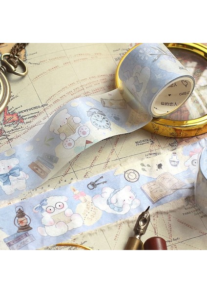 B Tarzı Sevimli Antika Dükkanı Serisi Maskeleme Washi Bant Kawaii Ayı Tavşan Dekoratif Yapışkan Bant Decora Diy Scrapbooking Sticker Etiket (Yurt Dışından) modelleri