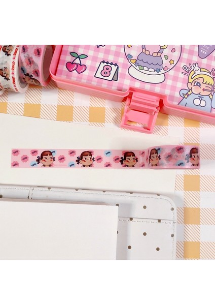 15MM x 5m G Stili Japon Ins Sevimli Süt Kız Washi Bant El Hesabı Malzemesi Diy Dekoratif Etiket Sızdırmazlık Etiket Maskeleme Bandı Kırtasiye (Yurt Dışından)