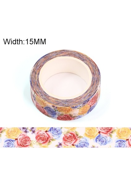No.2 Tarzı Altın Folyo Kalp Washi Bant Sevgililer Günü Maskeleme Bandı Scrapbooking Kawaii Aşk Çiçek Dekoratif Bant Sabit Malzemeler (Yurt Dışından)