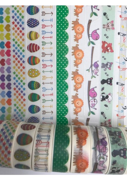 NO.1651 Tarzı S Beden 1.5cm * 10M Jiataihe Washi Bant Yumurta Diy Kelebek Washi Bant Maskeleme Washi Bant Aslan Yapışkan Bant Kawaii Kırtasiye (Yurt Dışından) fiyatları