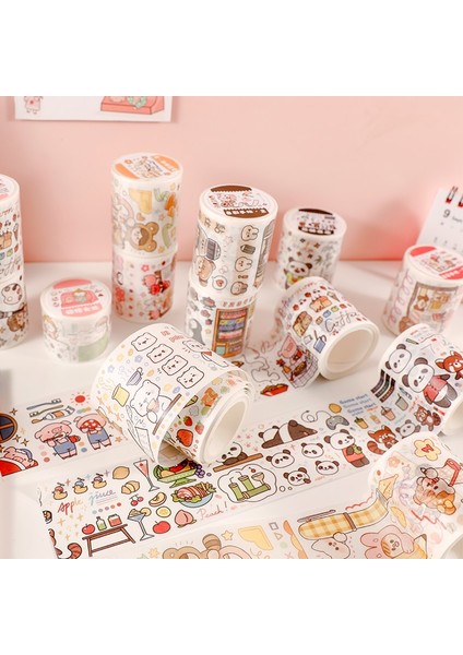 C Stili 50 mm * 3 M Kawaii Washi Bant Kore Çıkartmalar Tuz Tatlı Sevimli Karikatür Girlish Bullet Günlük Tutma Aksesuarları Karalama Defteri Deco Çıkartmalar (Yurt Dışından) fırsatları